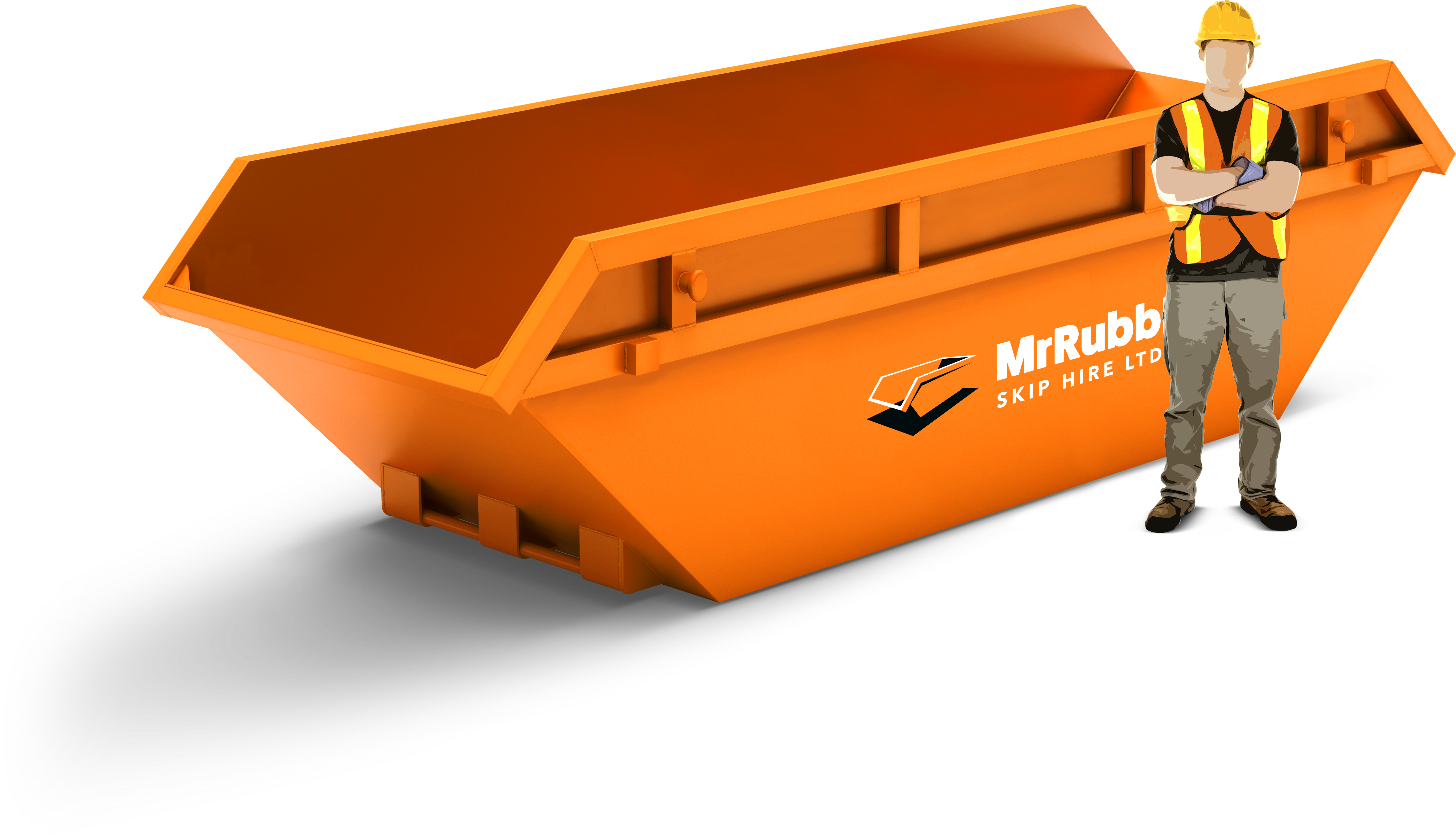 mr rubble orange vector 10 yard skip