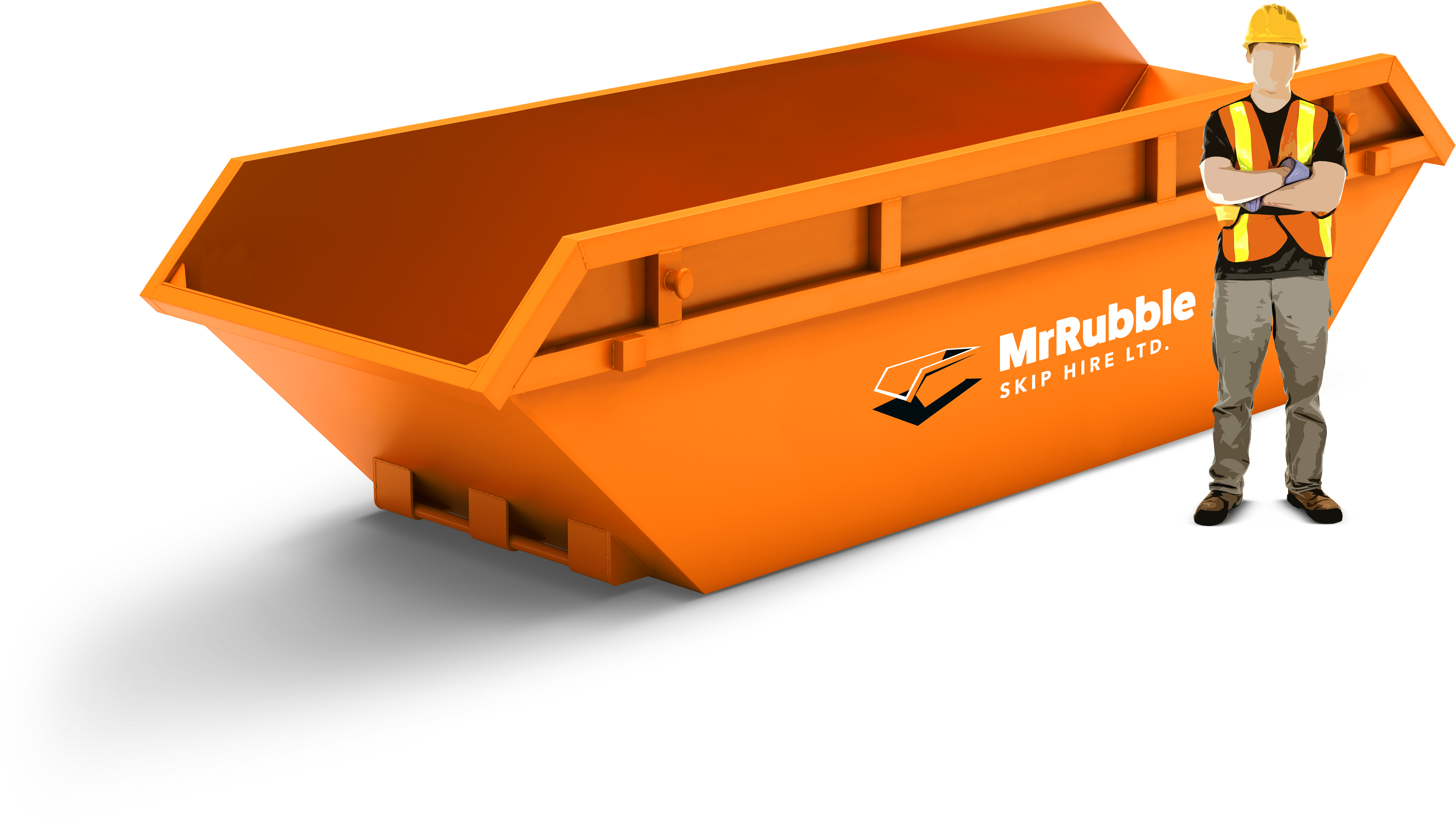 mr rubble orange vector 12 yard skip