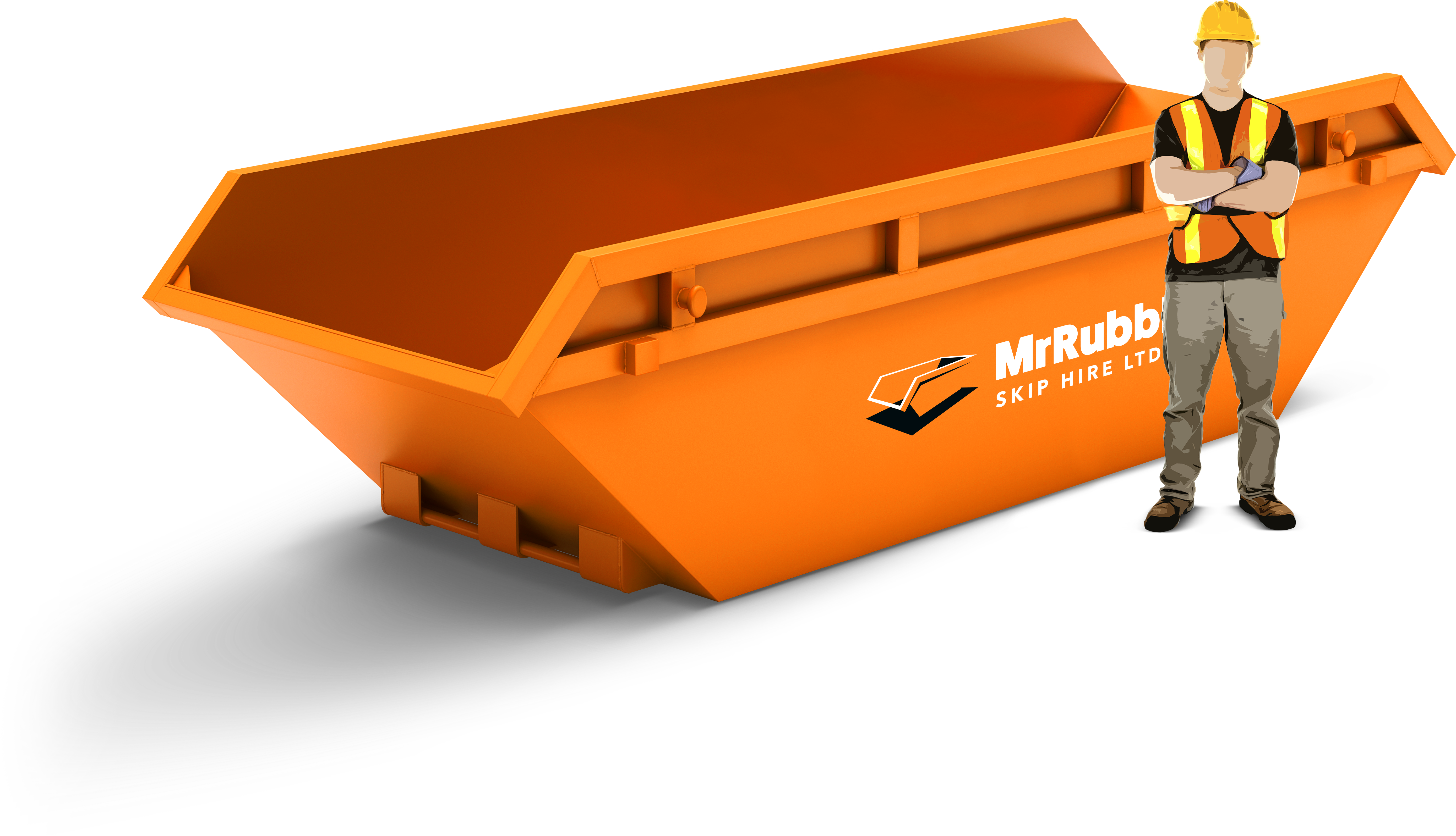 mr rubble orange vector 8 yard skip